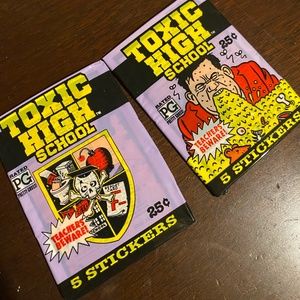 VIntage 1991 Toxic High School sticker packs (2)